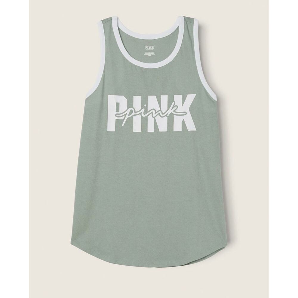 NWT Victoria Secret PINK knit racerback everyday tank top sz large